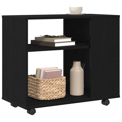 Tavolino laterale in rovere nero 70x35x60,5 cm