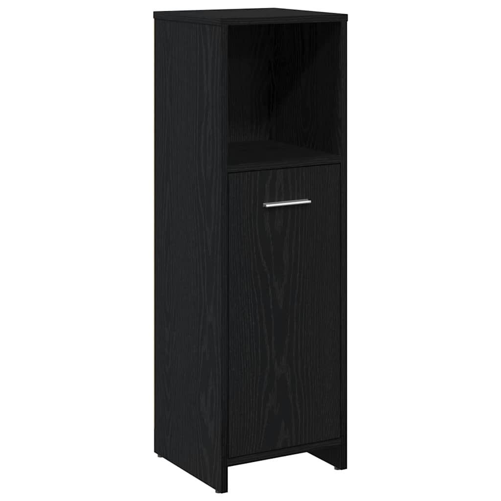 Mobiletto da bagno Rovere Nero 30x30x95 cm in Legno Multistrato | homemem39