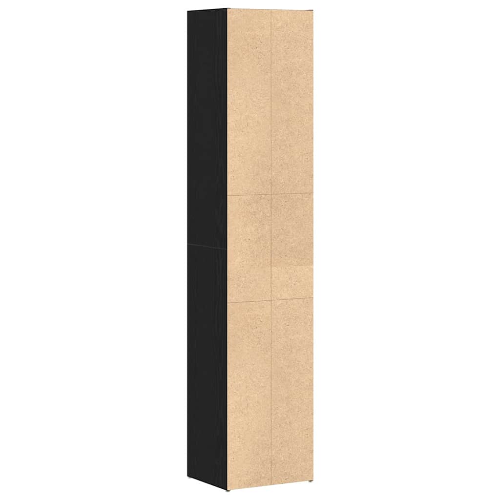 Armadio per Libri Rovere Nero 36 x 30 x 171 cm