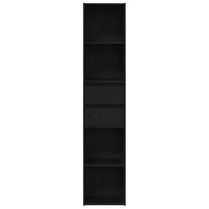 Armadio per Libri Rovere Nero 36 x 30 x 171 cm