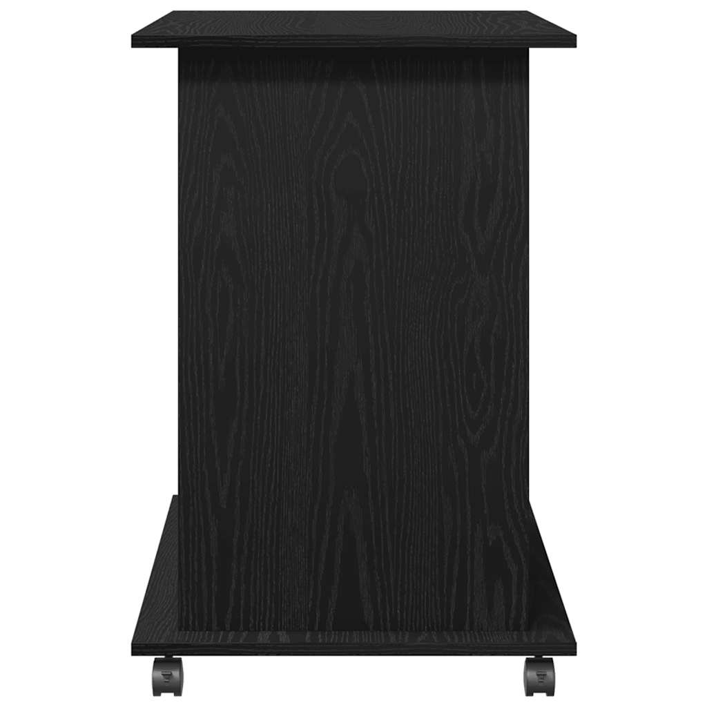 Scrivania per computer Rovere Nero 80x50x75 cm in Legno Multistrato