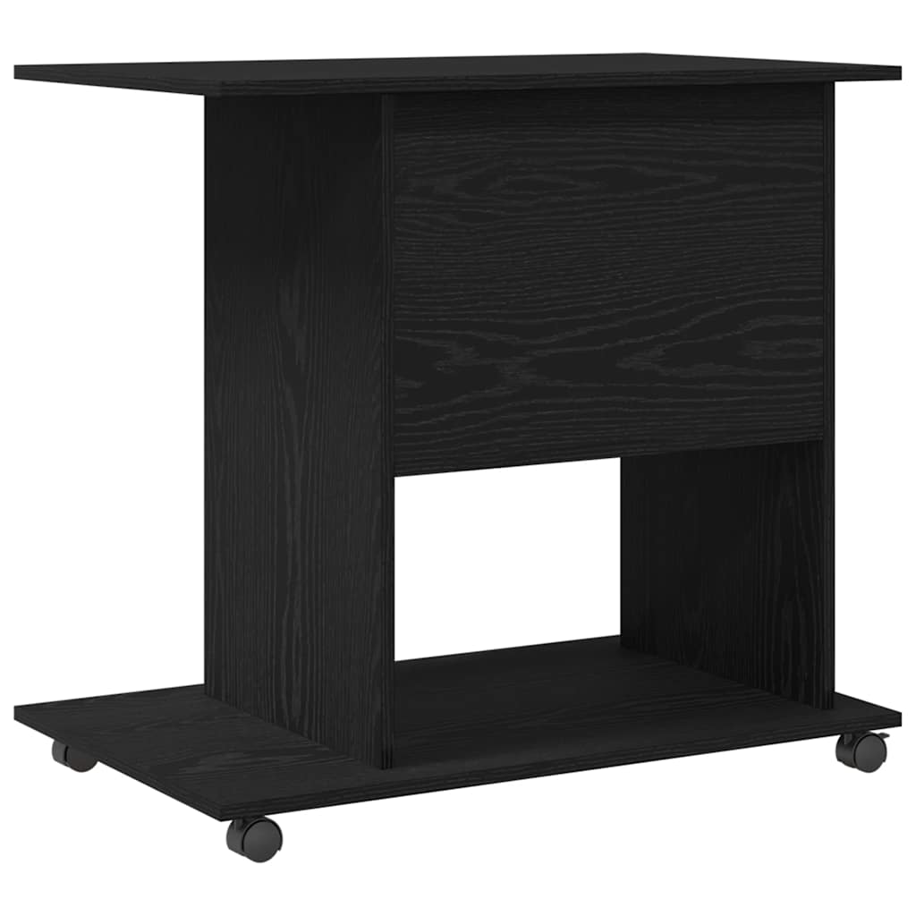 Scrivania per computer Rovere Nero 80x50x75 cm in Legno Multistrato | homemem39