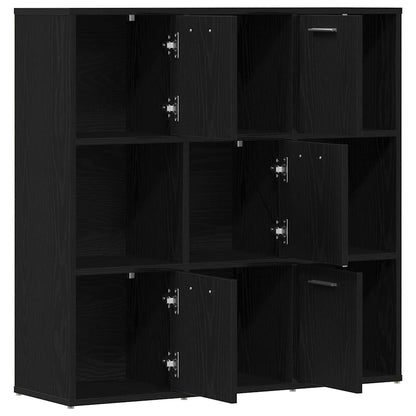 Libreria Rovere Nero 90x28x90 cm in Legno Multistrato | homemem39
