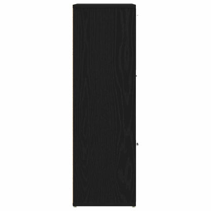 Libreria Rovere Nero 90x28x90 cm in Legno Multistrato | homemem39