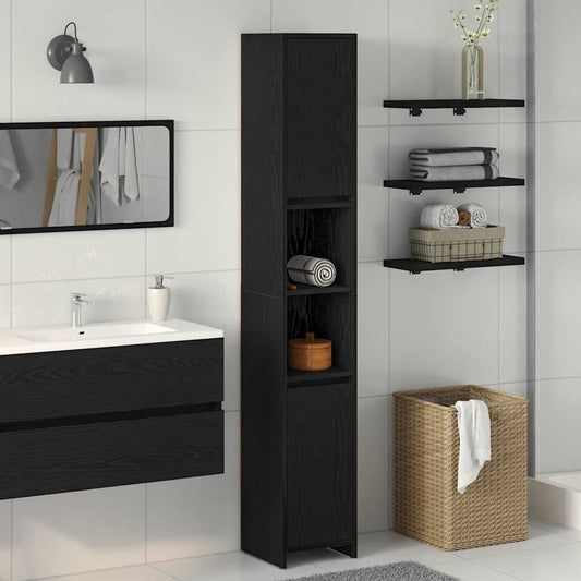 Mobile da Bagno Rovere Nero 30 x 30 x 183,5 cm | homemem39