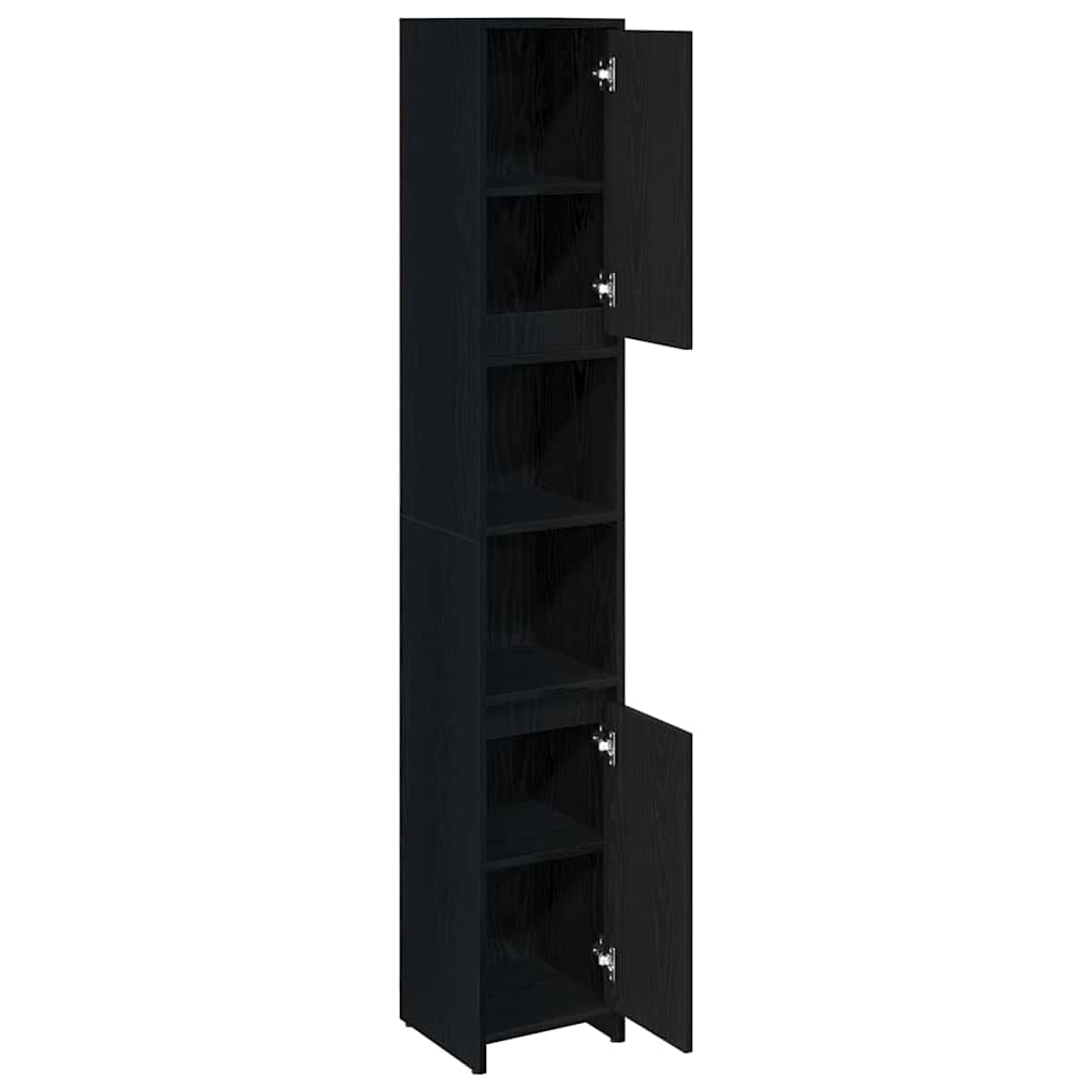 Mobile da Bagno Rovere Nero 30 x 30 x 183,5 cm | homemem39