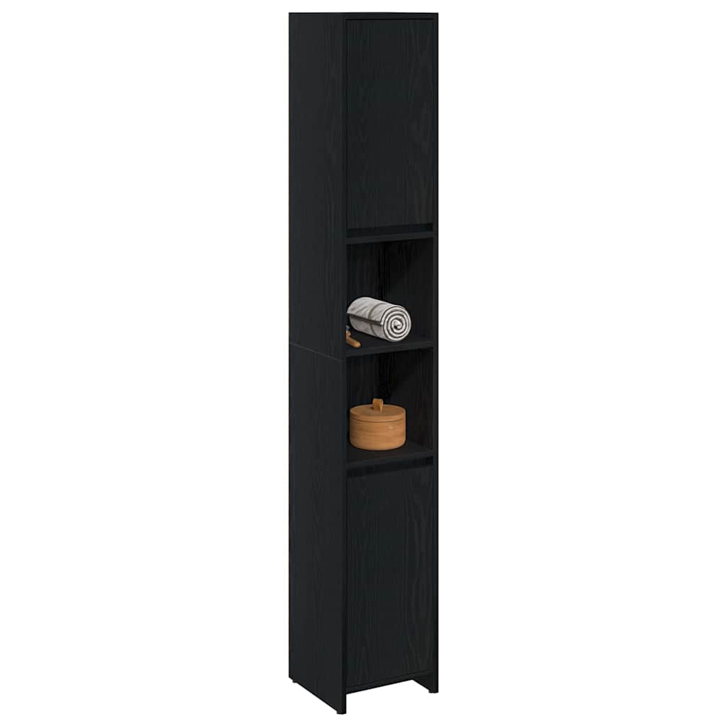 Mobile da Bagno Rovere Nero 30 x 30 x 183,5 cm | homemem39