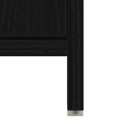 Armadietto Bagno Rovere Nero 60x33x60 cm Legno Ingegnerizzato