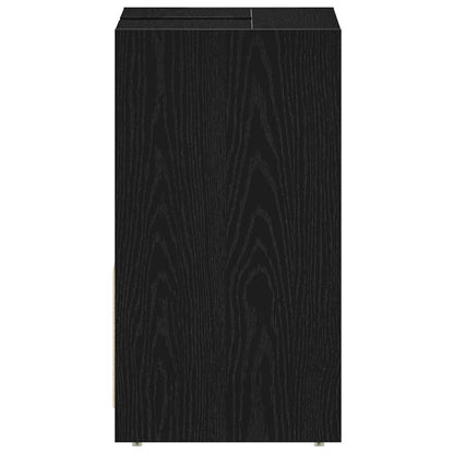 Armadietto Bagno Rovere Nero 60x33x60 cm Legno Ingegnerizzato