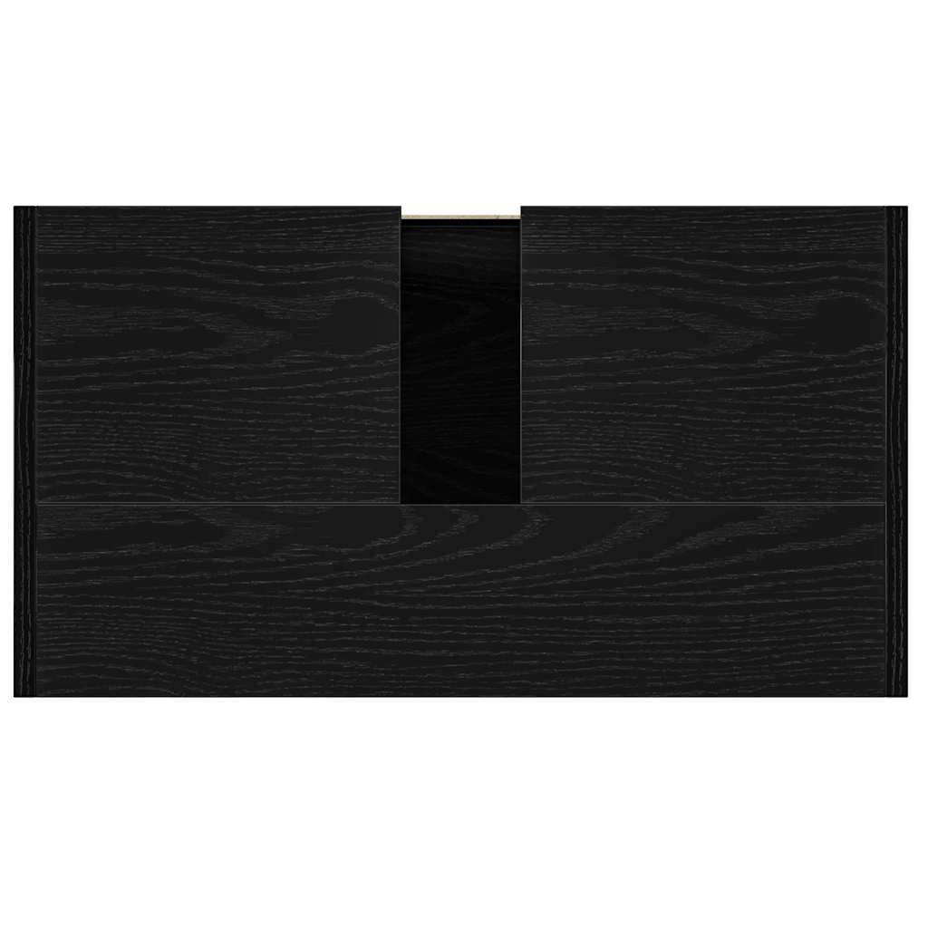 Armadietto Bagno Rovere Nero 60x33x60 cm Legno Ingegnerizzato | homemem39