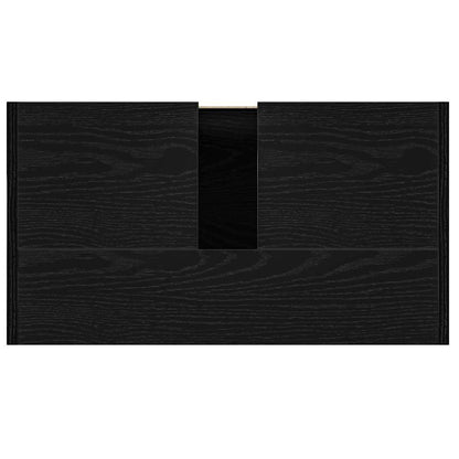 Armadietto Bagno Rovere Nero 60x33x60 cm Legno Ingegnerizzato | homemem39