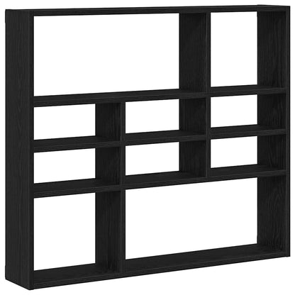 Scaffale a Parete Rovere Nero 90x16x78 cm Legno Multistrato | homemem39