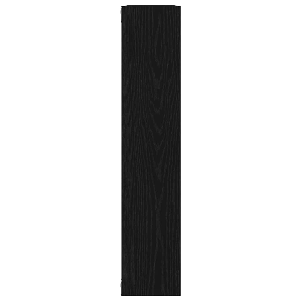 Scaffale a Parete Rovere Nero 90x16x78 cm Legno Multistrato | homemem39
