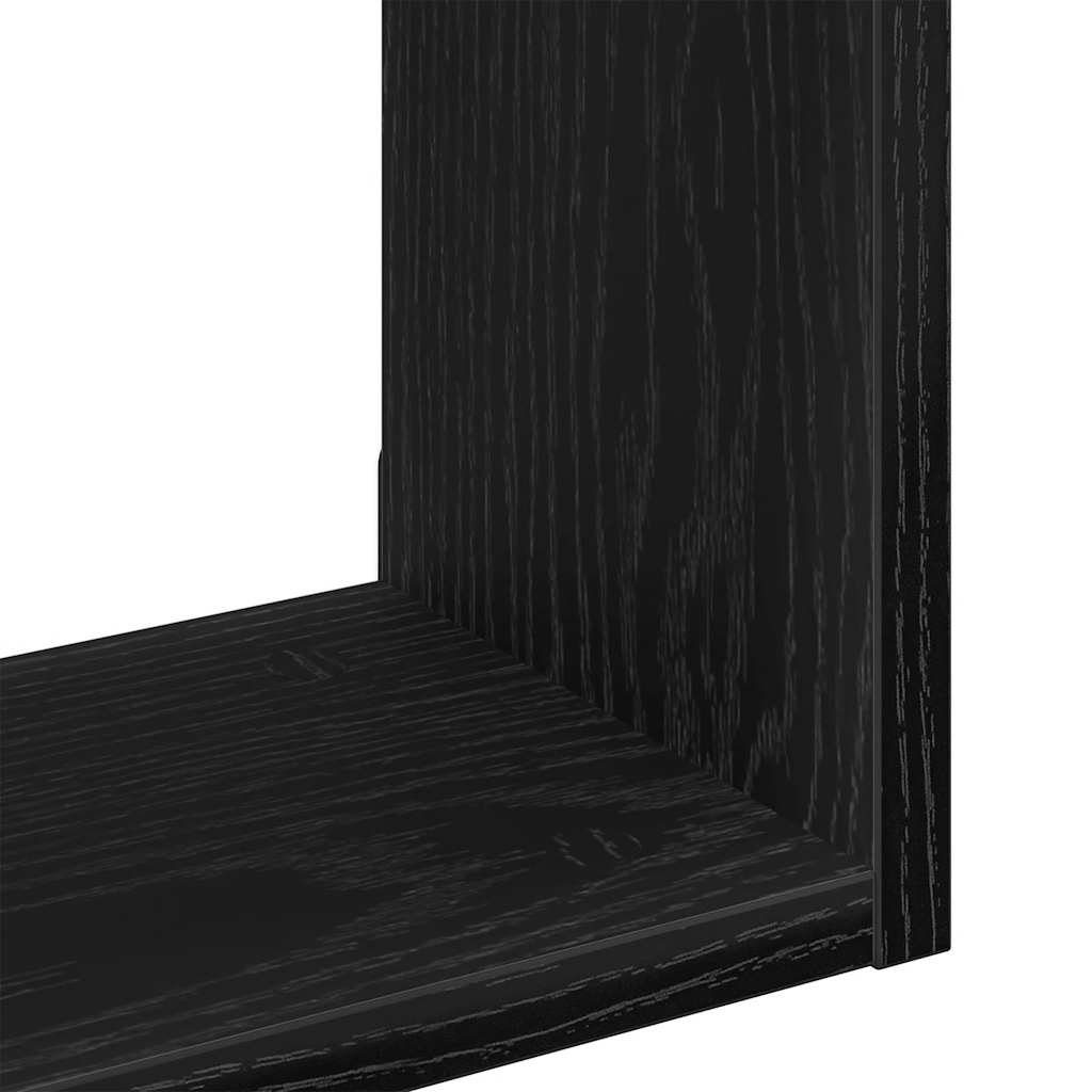 Scaffale a Parete Rovere Nero 90x16x78 cm Legno Multistrato | homemem39