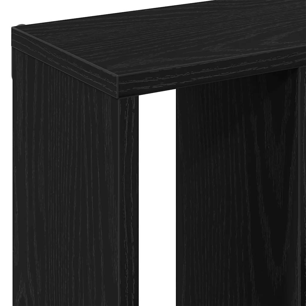 Scaffale a Parete Rovere Nero 45x16x45 cm in Truciolato | homemem39
