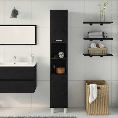 Mobile da Bagno Rovere Nero 30 x 30 x 179 cm | homemem39
