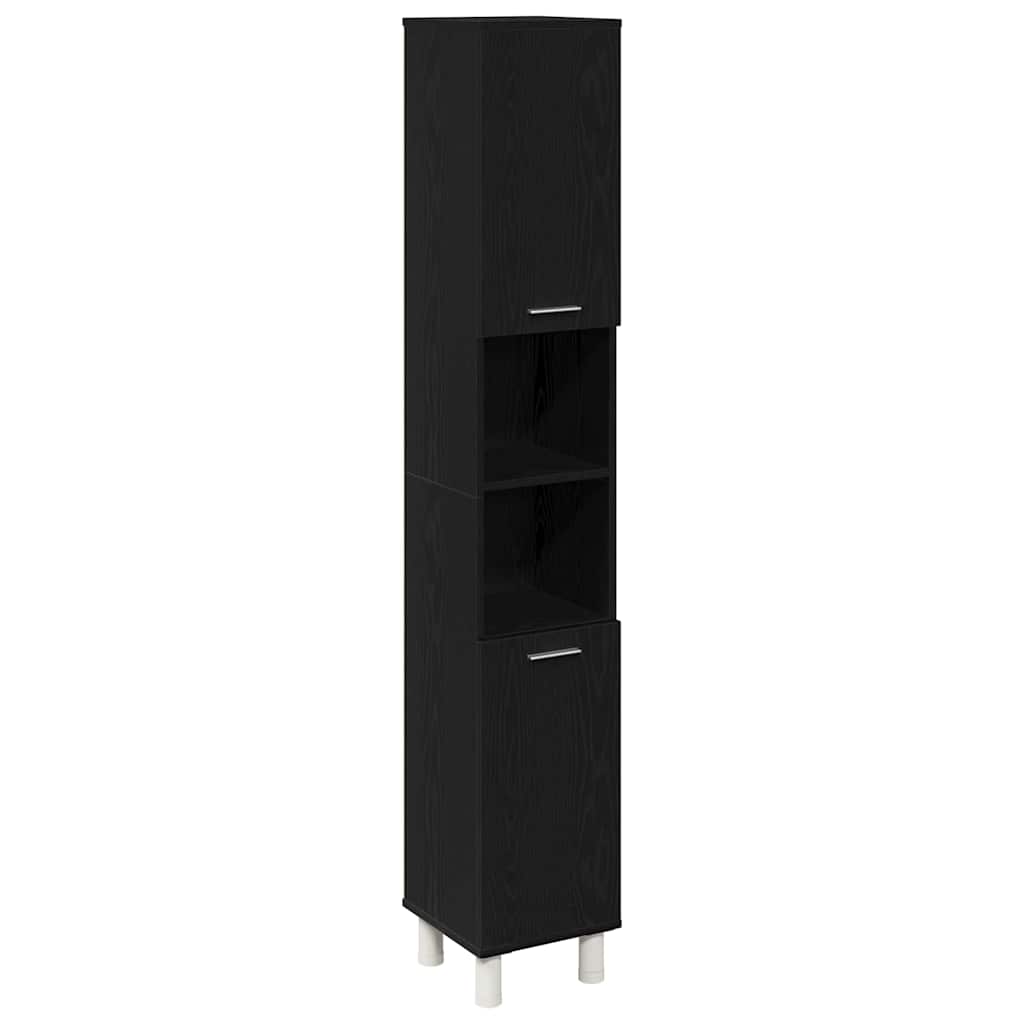 Mobile da Bagno Rovere Nero 30 x 30 x 179 cm | homemem39