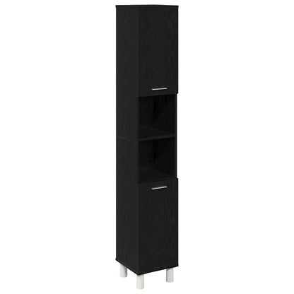 Mobile da Bagno Rovere Nero 30 x 30 x 179 cm | homemem39