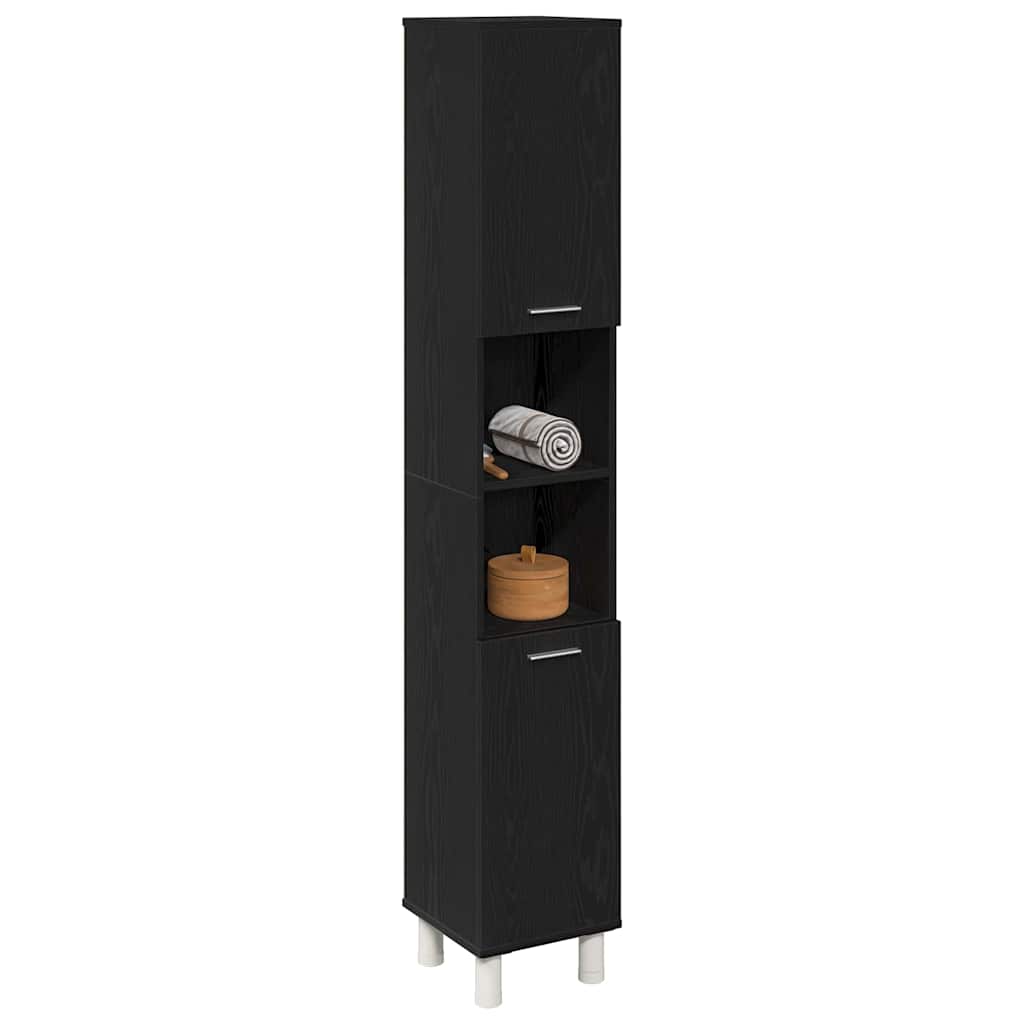 Mobile da Bagno Rovere Nero 30 x 30 x 179 cm