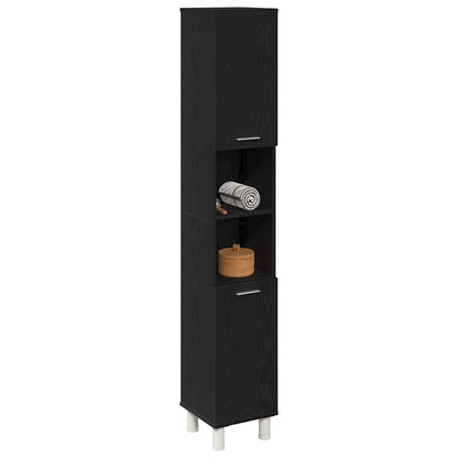 Mobile da Bagno Rovere Nero 30 x 30 x 179 cm
