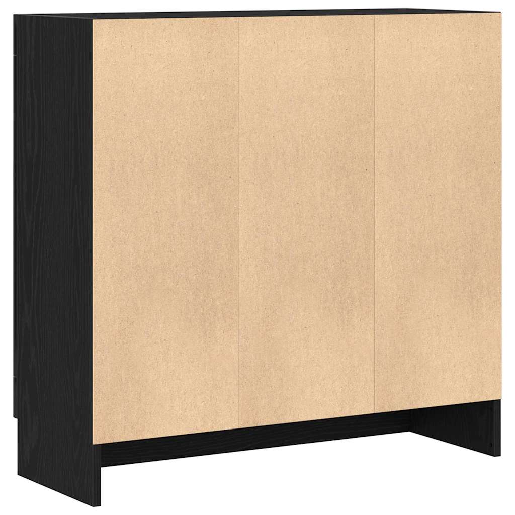 Armadio per Libri Rovere Nero 82,5 x 30,5 x 80 cm | homemem39