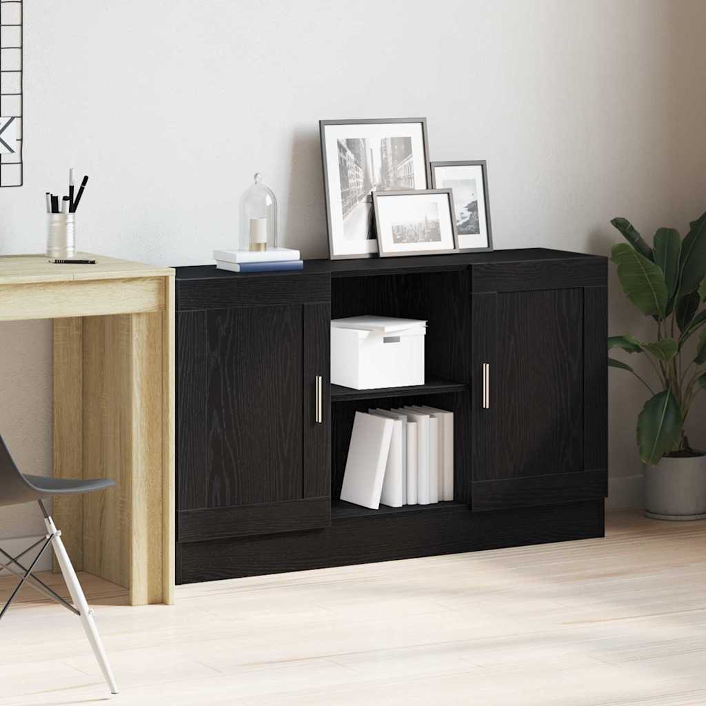 Credenza Rovere Nero 120 x 30,5 x 70 cm Legno multistrato