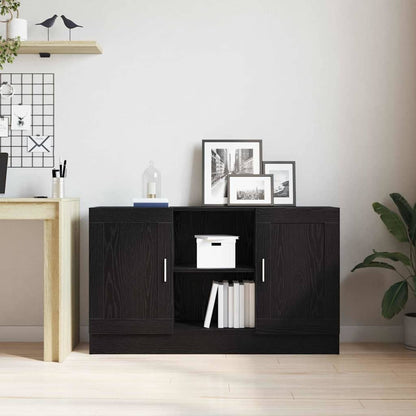 Credenza Rovere Nero 120 x 30,5 x 70 cm Legno multistrato