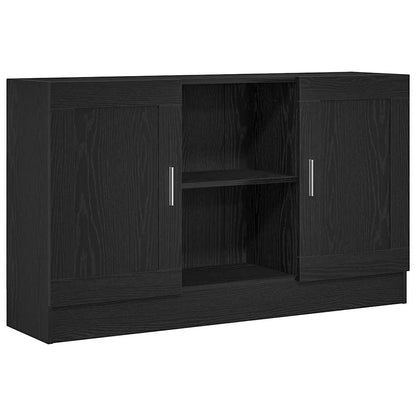 Credenza Rovere Nero 120 x 30,5 x 70 cm Legno multistrato