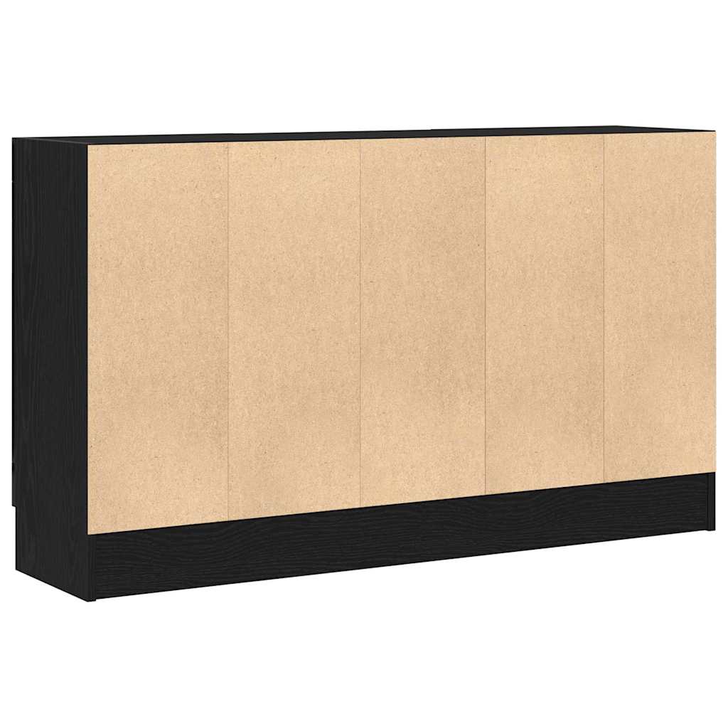 Credenza Rovere Nero 120 x 30,5 x 70 cm Legno multistrato