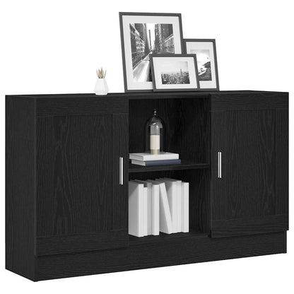Credenza Rovere Nero 120 x 30,5 x 70 cm Legno multistrato
