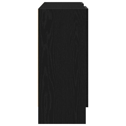 Credenza Rovere Nero 120 x 30,5 x 70 cm Legno multistrato