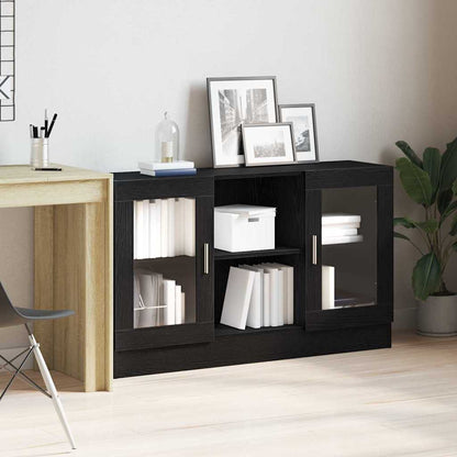 Credenza Rovere Nero 120 x 30,5 x 70 cm Legno multistrato