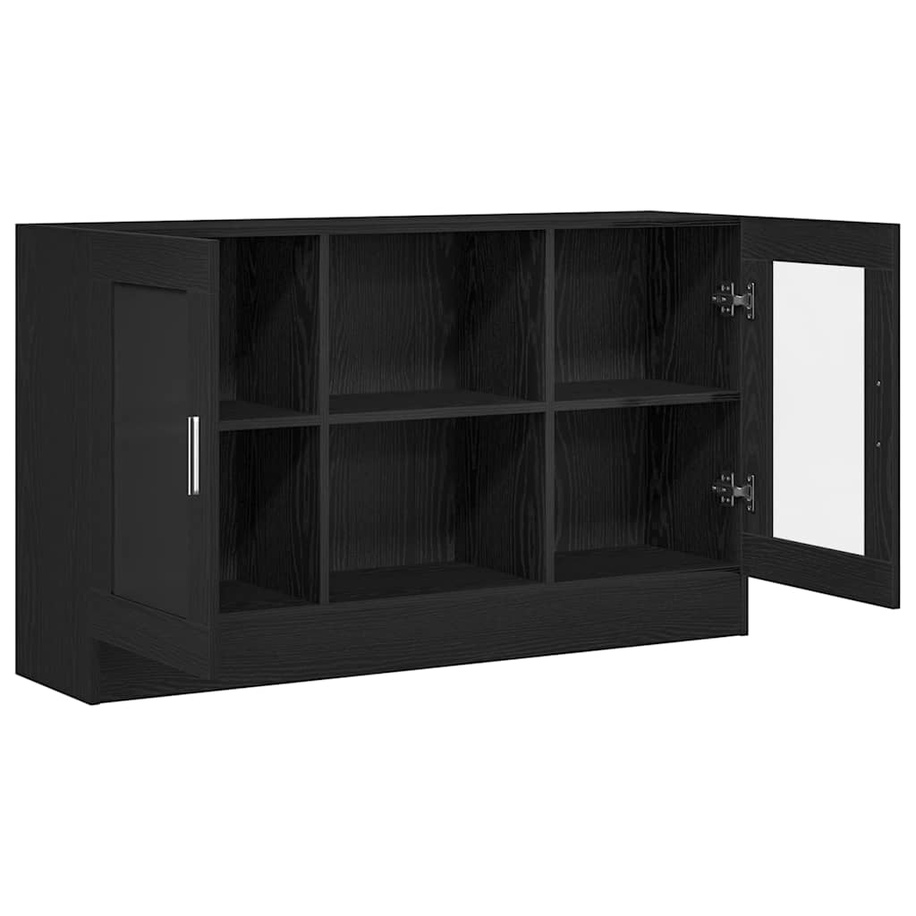 Credenza Rovere Nero 120 x 30,5 x 70 cm Legno multistrato