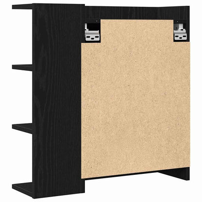 Mobiletto per specchio da bagno Rovere Nero 62,5 x 20,5 x 64 cm | homemem39