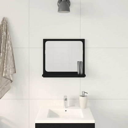 Specchio da Bagno Rovere Nero 40x10,5x37 cm Legno Multistrato | homemem39