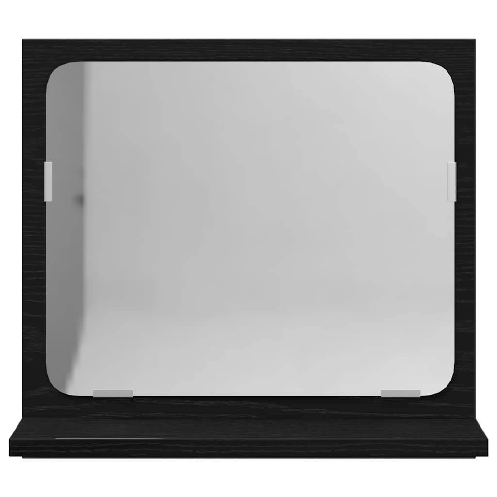 Specchio da Bagno Rovere Nero 40x10,5x37 cm Legno Multistrato | homemem39