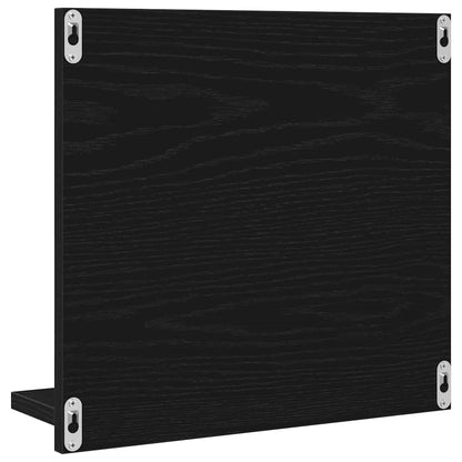 Specchio da Bagno Rovere Nero 40x10,5x37 cm Legno Multistrato | homemem39