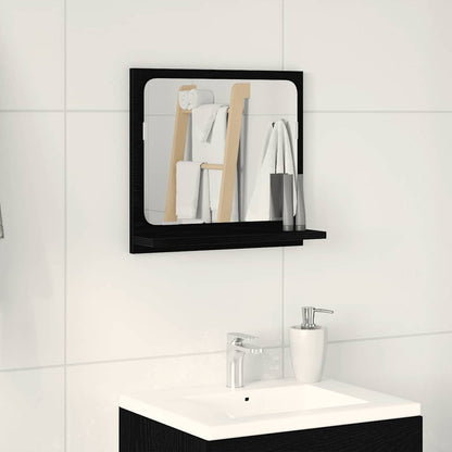 Specchio da Bagno Rovere Nero 40x10,5x37 cm Legno Multistrato | homemem39
