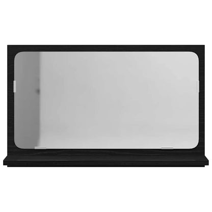 Mensola Specchio Rovere Nero 60 x 10,5 x 37 cm | homemem39