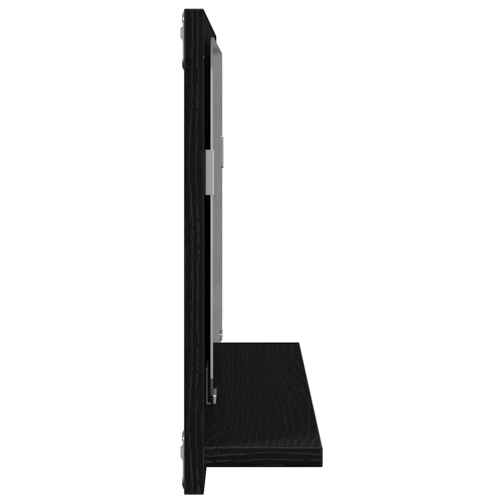 Mensola Specchio Rovere Nero 60 x 10,5 x 37 cm | homemem39