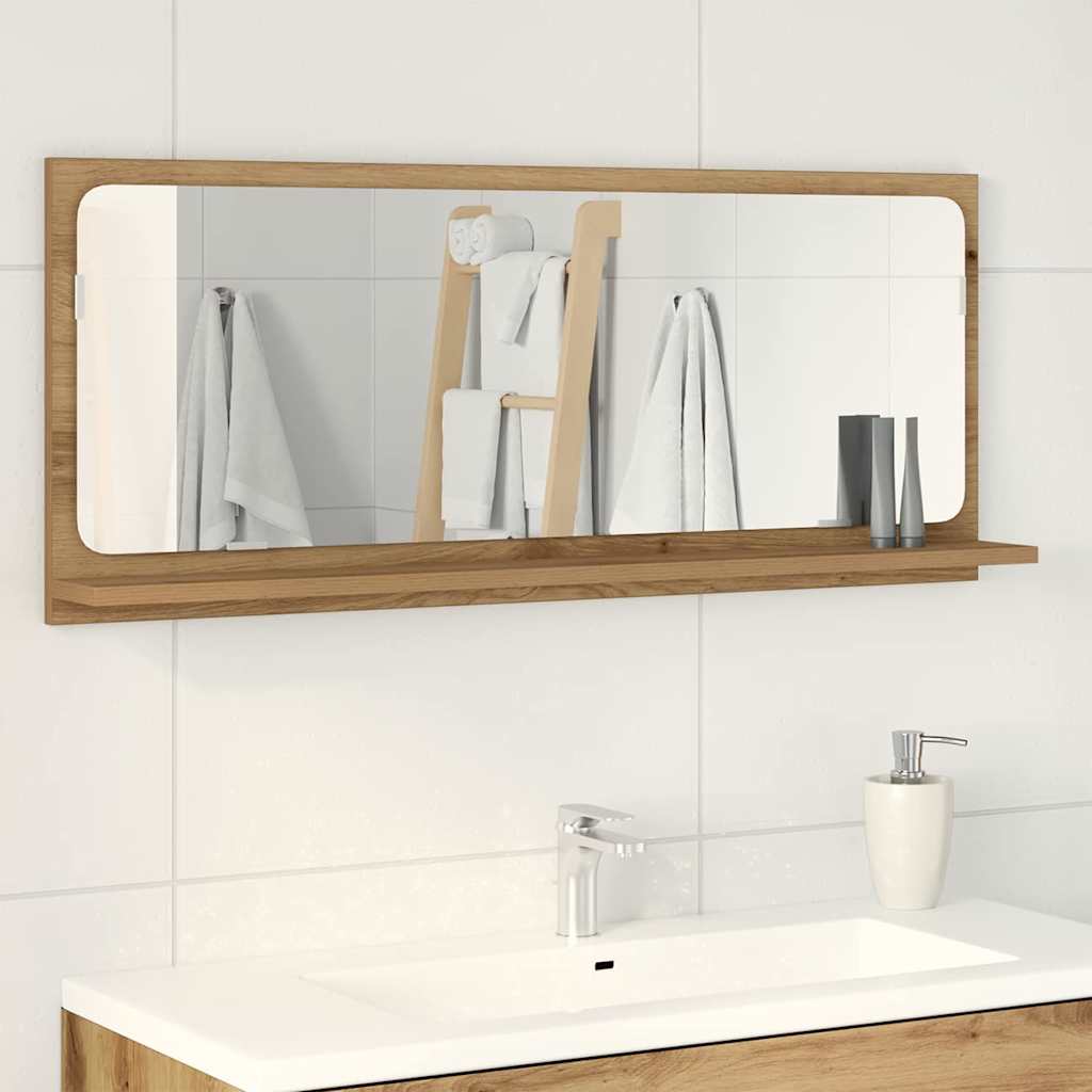 Mensola Specchio rovere artigianale 90 x 10,5 x 37 cm | homemem39