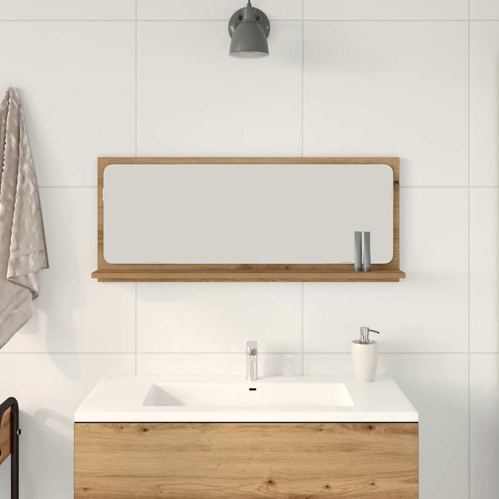 Mensola Specchio rovere artigianale 90 x 10,5 x 37 cm | homemem39