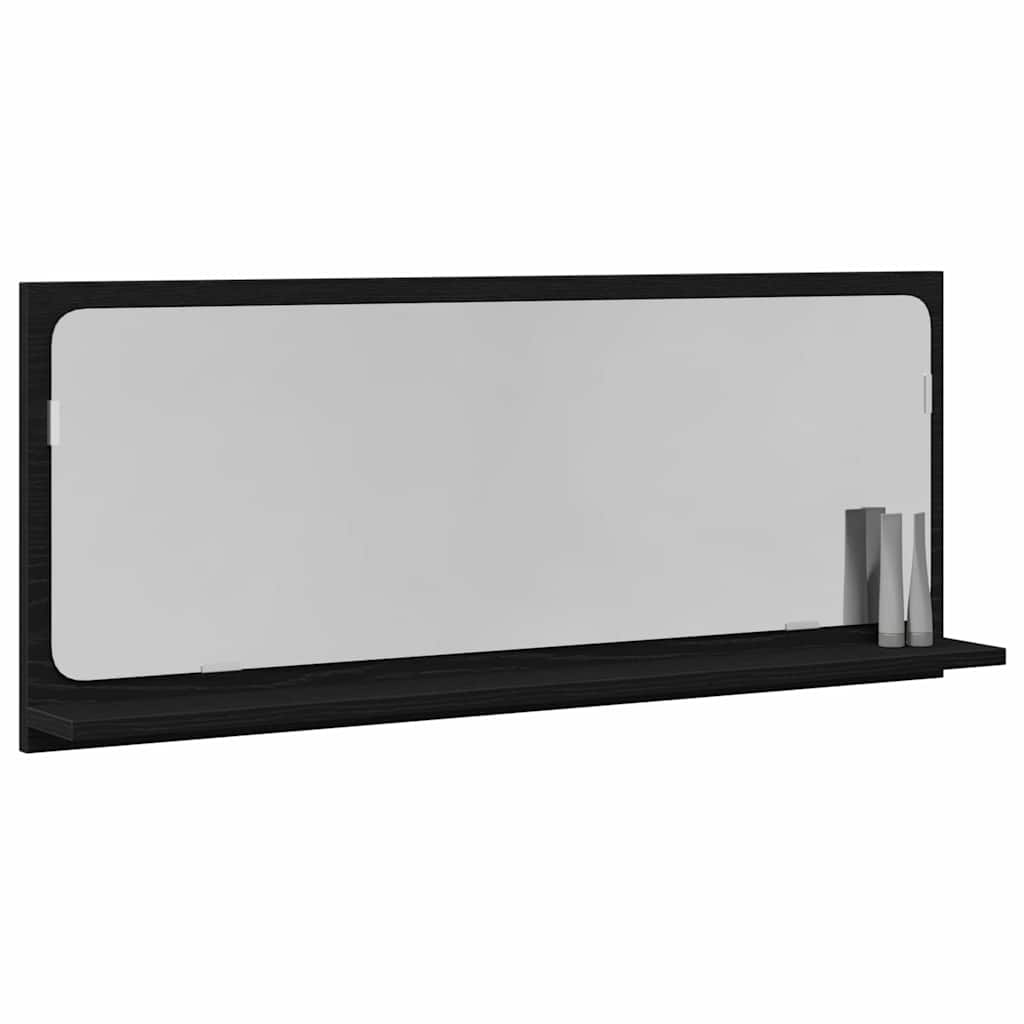 Mensola Specchio Rovere Nero 90 x 10,5 x 37 cm | homemem39