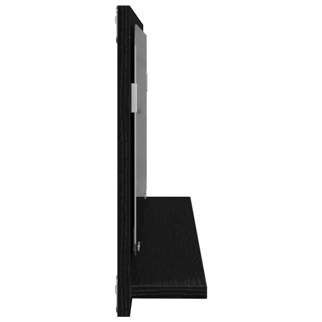 Mensola Specchio Rovere Nero 90 x 10,5 x 37 cm | homemem39