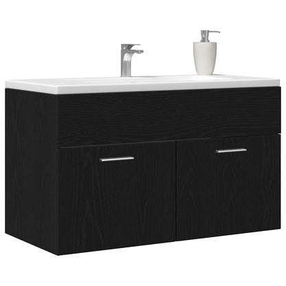 Armadio sottolavello Rovere Nero Legno ingegnerizzato | homemem39