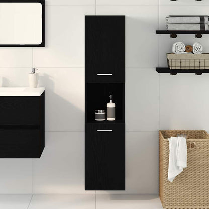 Mobile da Bagno Rovere Nero 30 x 30 x 130 cm | homemem39
