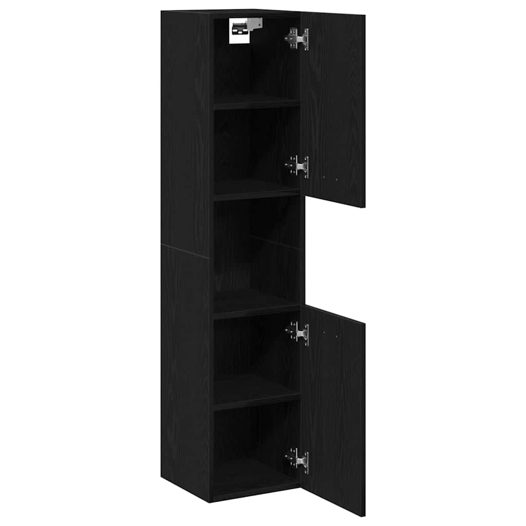 Mobile da Bagno Rovere Nero 30 x 30 x 130 cm | homemem39