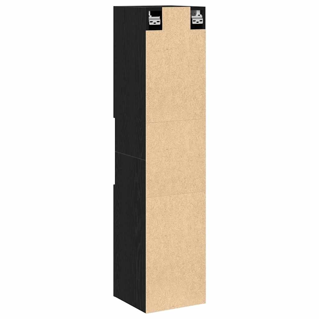 Mobile da Bagno Rovere Nero 30 x 30 x 130 cm | homemem39