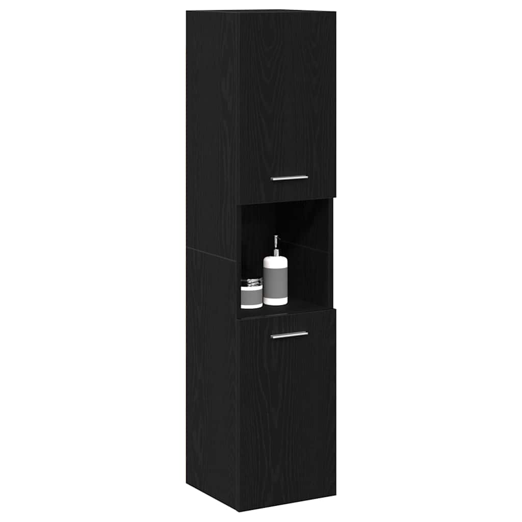 Mobile da Bagno Rovere Nero 30 x 30 x 130 cm | homemem39