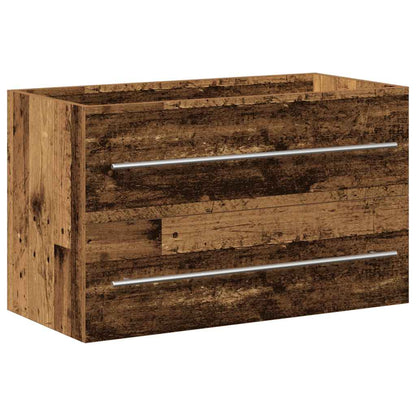 Mobile Lavabo Bagno Legno Antico 80x38,5x48cm Legno Multistrato